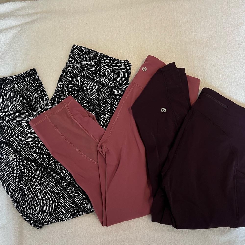Lululemon cropped leggings (3 pairs)